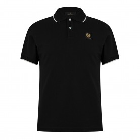 Блуза с яка Belstaff Tipped Polo Shirt - Black блуза,с,яка,мъжки,тениски,belstaff,tipped,polo,shirt,black