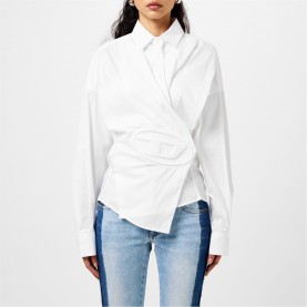 дамски,ризи,diesel,c,siz,n2,shirt,with,embossed,logo,bright,white