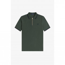 блуза,с,яка,мъжки,тениски,fred,perry,men,s,crepe,zipped,short,sleeve,polo,shirt,court,green,x89