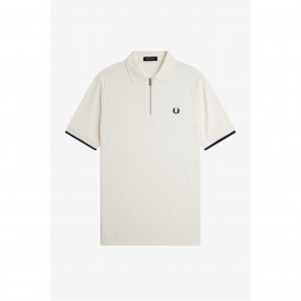 блуза,с,яка,облекла,на,разпродажба,мъжки,тениски,fred,perry,men's,crepe,zipped,short,sleeve,polo,shirt,ecru,560
