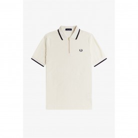 блуза,с,яка,облекла,на,разпродажба,мъжки,тениски,fred,perry,men's,crepe,zipped,short,sleeve,polo,shirt,ecru,560