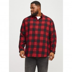 мъжки,облекла,размер,jack,and,jones,twill,shirt,mens,plus,size,brick,red