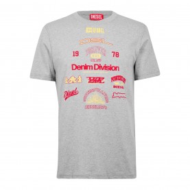 мъжки,тениски,diesel,diesel,multi,logo,t,sn42,grey,9cb