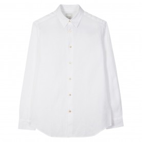 риза,облекла,на,разпродажба,мъжки,ризи,paul,smith,men's,long,sleeve,linen,plain,shirt,white,01