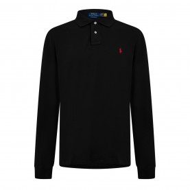 блуза,с,яка,мъжки,тениски,polo,ralph,lauren,men's,long,sleeve,polo,shirt,black