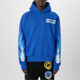 суичър,мъжки,ежедневни,облекла,мъжки,горнища,с,качулка,pretty,boy,ugly,world,flame,hoodie,blue