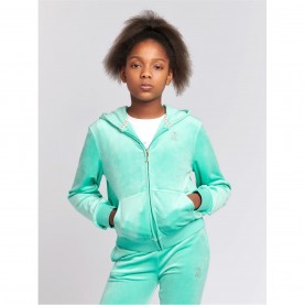 Детски суичър JUICY COUTURE Diamante Zip Hoodie Girls - Turquoise 171 детски,суичър,детски,3/4,панталони,juicy,couture,diamante,zip,hoodie,girls,turquoise,171