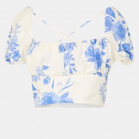 Jack Wills Tie Back Top - White Print jack,wills,tie,back,top,white,print