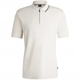 блуза,с,яка,мъжки,тениски,boss,men,s,paras,quarter,zip,cotton,short,sleeve,polo,shirt,open,white,131