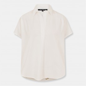 риза,с,къс,ръкав,дамски,ризи,french,connection,embroidered,short,sleeve,shirt,linen,white