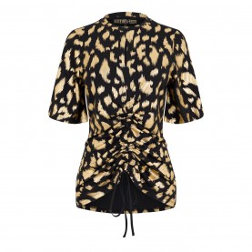фланелка,дамски,ризи,biba,biba,keyhole,jersey,top,foil,animal