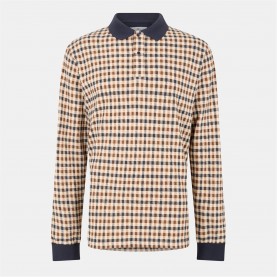 блуза,с,яка,облекла,на,разпродажба,мъжки,тениски,aquascutum,men's,aquact,check,long,sleeve,polo,shirt,check