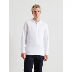 блуза,с,яка,облекла,на,разпродажба,мъжки,блузи,с,яка,farah,men's,long,sleeve,polo,shirt,white,104