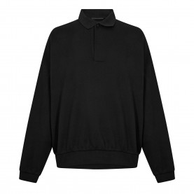 блуза,с,яка,мъжки,тениски,fear,of,god,essentials,men,s,long,sleeve,polo,shirt,jet,black