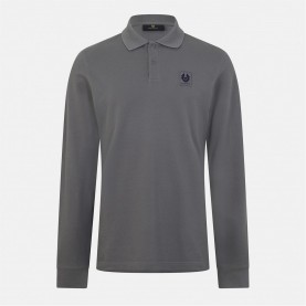 блуза,с,яка,мъжки,тениски,belstaff,long,sleeved,polo,shirt,tornado,grey