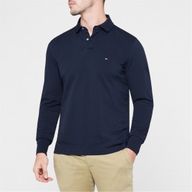 блуза,с,яка,облекла,на,разпродажба,мъжки,тениски,tommy,hilfiger,1985,long,sleeve,polo,shirt,desert,sky,dw5