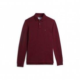 Блуза с яка Tommy Hilfiger 1985 Long Sleeve Polo Shirt - Burgundy блуза,с,яка,мъжки,тениски,tommy,hilfiger,1985,long,sleeve,polo,shirt,burgundy