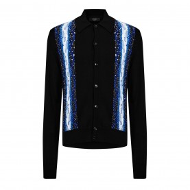 блуза,с,яка,мъжки,тениски,amiri,crystal,long,sleeve,polo,shirt,black