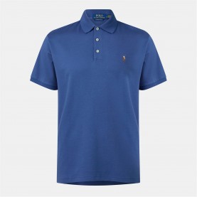 блуза,с,яка,облекла,на,разпродажба,мъжки,тениски,polo,ralph,lauren,men's,slim,fit,short,sleeve,polo,shirt,earth,blue