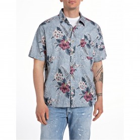 мъжки,летен,каталог,мъжки,ризи,replay,replay,floral,print,sn42,blue,010