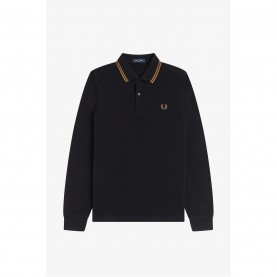 блуза,с,яка,облекла,на,разпродажба,мъжки,тениски,fred,perry,long,sleeve,twin,tipped,polo,shirt,black,s77