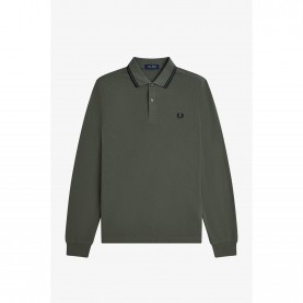 Блуза с яка Fred Perry Long Sleeve Twin Tipped Polo Shirt - Wrth Grn Z50 блуза,с,яка,мъжки,тениски,fred,perry,long,sleeve,twin,tipped,polo,shirt,wrth,grn,z50
