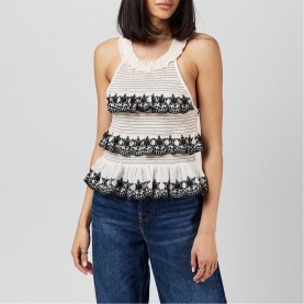 дамски,ризи,french,connection,felicity,embroidered,top,linen,white