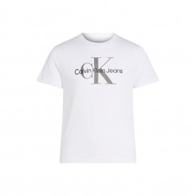 Юношеска тениска Calvin Klein Jeans Monogram T Shirt Junior - Bright White юношеска,тениска,calvin,klein,jeans,monogram,t,shirt,junior,bright,white