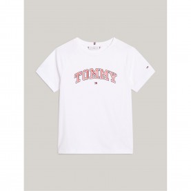 юношеска,тениска,tommy,hilfiger,varsity,foil,t,shirt,juniors,white