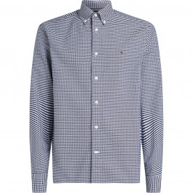 облекла,на,разпродажба,мъжки,ризи,tommy,hilfiger,men's,heritage,oxford,gingham,patterned,shirt,desert,sky,whte