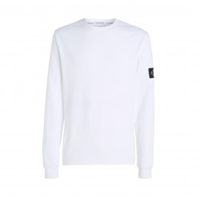 фланелка,с,дълъг,ръкав,мъжки,тениски,calvin,klein,jeans,waffle,long,sleeve,top,bright,white