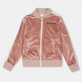 Горнище PALM ANGELS Kids' Velour Tracksuit Top - Pink 3010 горнище,детски,3/4,панталони,дамски,екипи,palm,angels,kids',velour,tracksuit,top,pink,3010