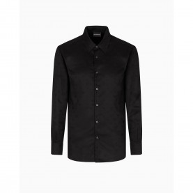 Риза с дълъг ръкав Emporio Armani Mens Geometric Long Sleeve Patterned Shirt - Black AOP FC218 риза,с,дълъг,ръкав,мъжки,ризи,emporio,armani,men,s,geometric,long,sleeve,patterned,shirt,black,aop,fc218