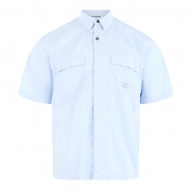 Риза с къс ръкав CP COMPANY Short Sleeve Ripstop Shirt - Cerulean 814 риза,с,къс,ръкав,облекла,на,разпродажба,мъжки,ризи,cp,company,short,sleeve,ripstop,shirt,cerulean,814