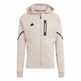 Мъжки суичър Adidas GameDay Full Zip Hoodie Mens - Wonder Taupe мъжки,суичър,мъжки,туристически,полари,adidas,gameday,full,zip,hoodie,mens,wonder,taupe
