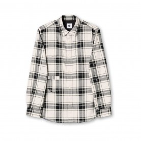 облекла,на,разпродажба,pretty,green,men's,woolwich,check,long,sleeve,patterned,shirt,stone