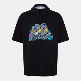 облекла,на,разпродажба,мъжки,ризи,off,white,men's,holiday,shirt,holiday,themed,black