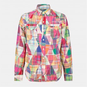 Polo Ralph Lauren Men's Madras Long-Sleeve Patterned Shirt - Multi Print облекла,на,разпродажба,мъжки,ризи,polo,ralph,lauren,men's,madras,long,sleeve,patterned,shirt,multi,print