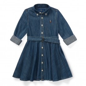 Риза с дълъг ръкав Polo Ralph Lauren Kids Long Sleeve Denim Shirt - Denim риза,с,дълъг,ръкав,polo,ralph,lauren,kids,long,sleeve,denim,shirt,denim