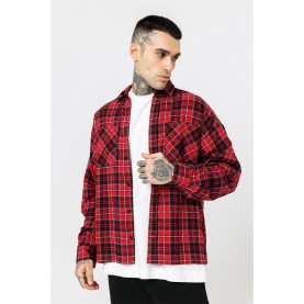 облекла,на,разпродажба,good,for,nothing,check,flannel,shirt,red,red