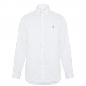 облекла,на,разпродажба,мъжки,ризи,polo,ralph,lauren,pinpoint,oxford,shirt,white