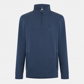 Barbour Mens Lambeth Half Modern Heritage Quarter Zip Fleece - Navy мъжки,горнища,с,качулка,мъжки,ежедневни,облекла,barbour,men,s,lambeth,half,modern,heritage,quarter,zip,fleece,navy