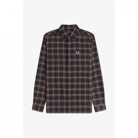 Риза с дълъг ръкав Fred Perry Mens Tartan Long Sleeve Shirt - Tobacco Q21 риза,с,дълъг,ръкав,мъжки,ризи,fred,perry,men,s,tartan,long,sleeve,shirt,tobacco,q21