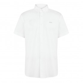 риза,облекла,на,разпродажба,мъжки,ризи,boss,men's,short,sleeve,plain,shirt,white,100