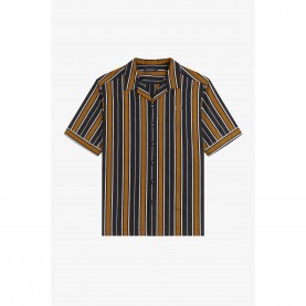 Риза с къс ръкав Fred Perry Mens Patterned Short Sleeve Shirt - Black 102 риза,с,къс,ръкав,мъжки,ризи,fred,perry,men,s,patterned,short,sleeve,shirt,black,102