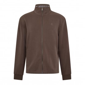 Блуза Guess Mens Sonny Full Zip Sweatshirt - Stone Umber блуза,мъжки,горнища,с,качулка,мъжки,ежедневни,облекла,guess,men,s,sonny,full,zip,sweatshirt,stone,umber