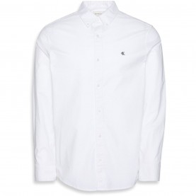 Риза с дълъг ръкав Calvin Klein Jeans Men's Long Sleeve Oxford Shirt - Brilliant White риза,с,дълъг,ръкав,мъжки,ризи,calvin,klein,jeans,men's,long,sleeve,oxford,shirt,brilliant,white