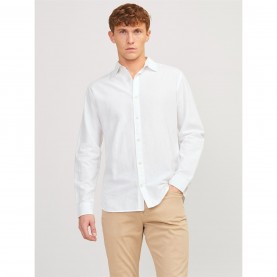 риза,с,дълъг,ръкав,облекла,на,разпродажба,jack,and,jones,long,sleeve,linen,shirt,white