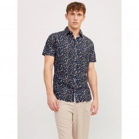 мъжка,риза,с,къс,ръкав,облекла,на,разпродажба,jack,and,jones,floral,print,short,sleeve,shirt,mens,night,sky