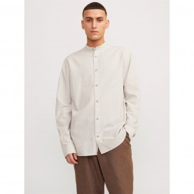 риза,с,дълъг,ръкав,облекла,на,разпродажба,jack,and,jones,long,sleeve,buttoned,linen,shirt,crockery